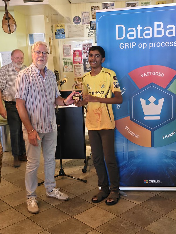 De winnaar van Reservegroep A, Murali Rishiadithya